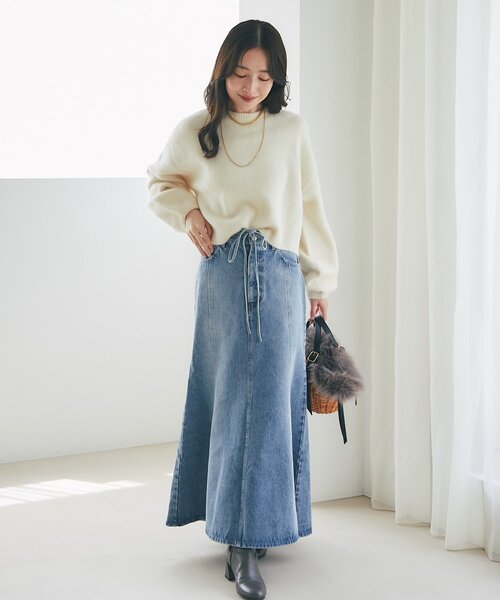 La boutique BonBon(ラブティックボンボン)の「【今すぐお届け!・最強愛され】ヘアリーウール前後2WAYカーディガン(カーディガン/ボレロ・レディース・オフホワイト/レッド/ライトグレー/ピンク・FREE)」の12枚目の写真