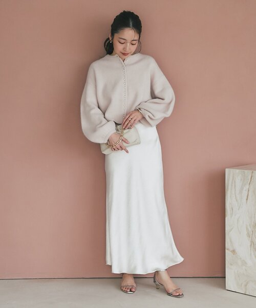 La boutique BonBon(ラブティックボンボン)の「【今すぐお届け!・最強愛され】ヘアリーウール前後2WAYカーディガン(カーディガン/ボレロ・レディース・オフホワイト/レッド/ライトグレー/ピンク・FREE)」の21枚目の写真