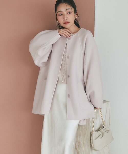 La boutique BonBon(ラブティックボンボン)の「【今すぐお届け!・最強愛され】ヘアリーウール前後2WAYカーディガン(カーディガン/ボレロ・レディース・オフホワイト/レッド/ライトグレー/ピンク・FREE)」の22枚目の写真