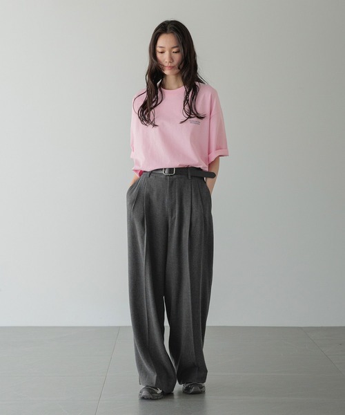 LOWRYS FARM（ローリーズファーム）の「【LFM(U)】ＣＲＥＷ　ＮＥＣＫＴ／ＳＳ　 593569（Tシャツ/カットソー・メンズ・ホワイト/ブラック/ピンク・MEDIUM/LARGE）」の12枚目の写真