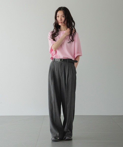 LOWRYS FARM（ローリーズファーム）の「【LFM(U)】ＣＲＥＷ　ＮＥＣＫＴ／ＳＳ　 593569（Tシャツ/カットソー・メンズ・ホワイト/ブラック/ピンク・MEDIUM/LARGE）」の13枚目の写真