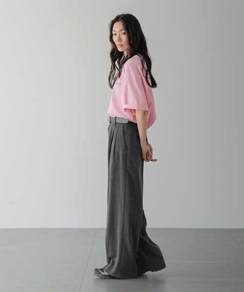 LOWRYS FARM（ローリーズファーム）の「【LFM(U)】ＣＲＥＷ　ＮＥＣＫＴ／ＳＳ　 593569（Tシャツ/カットソー・メンズ・ホワイト/ブラック/ピンク・MEDIUM/LARGE）」の14枚目の写真