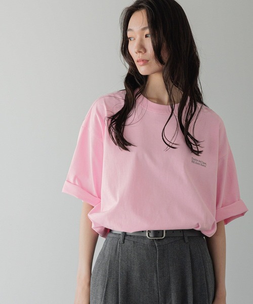 LOWRYS FARM（ローリーズファーム）の「【LFM(U)】ＣＲＥＷ　ＮＥＣＫＴ／ＳＳ　 593569（Tシャツ/カットソー・メンズ・ホワイト/ブラック/ピンク・MEDIUM/LARGE）」の17枚目の写真