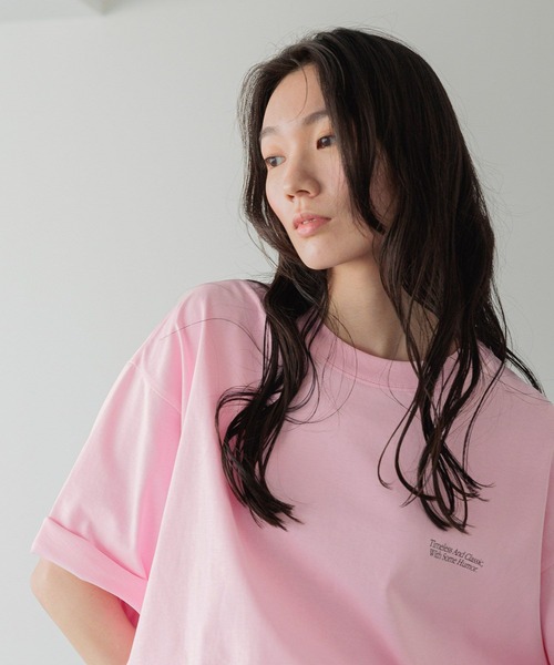 LOWRYS FARM（ローリーズファーム）の「【LFM(U)】ＣＲＥＷ　ＮＥＣＫＴ／ＳＳ　 593569（Tシャツ/カットソー・メンズ・ホワイト/ブラック/ピンク・MEDIUM/LARGE）」の19枚目の写真