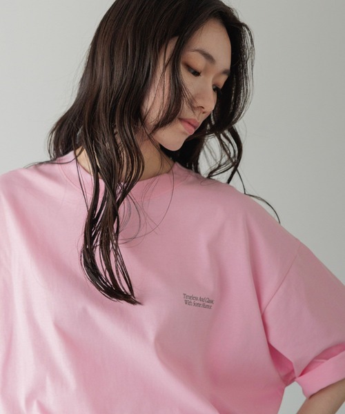 LOWRYS FARM（ローリーズファーム）の「【LFM(U)】ＣＲＥＷ　ＮＥＣＫＴ／ＳＳ　 593569（Tシャツ/カットソー・メンズ・ホワイト/ブラック/ピンク・MEDIUM/LARGE）」の20枚目の写真