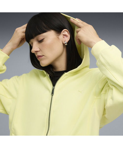 PUMA(プーマ)の「PUMA プーマ ウィメンズ ヨナ フルジップ フーディ(パーカー・レディース・ダークグレー/イエロー・MEDIUM/SMALL/X-SMALL/LARGE)」の8枚目の写真