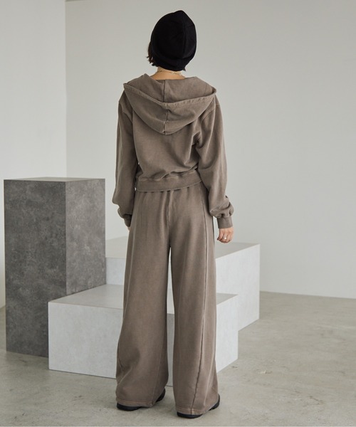 PBLIM（ページボーイリム）の「《UNISEX/セットアップ対応》ロゴ刺繍ジップパーカー（パーカー・レディース・杢グレー/ブラウン/グリーン系カモフラージュ・MEDIUM/SMALL）」の21枚目の写真