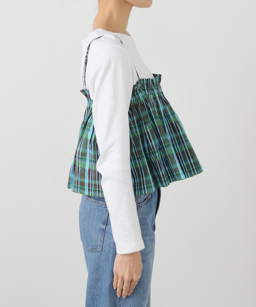 sara mallika/サラ マリカ SLOBE別注 マドラスチェックキャミ sara mallika（サラ マリカ）の「sara mallika/サラ マリカ SLOBE別注