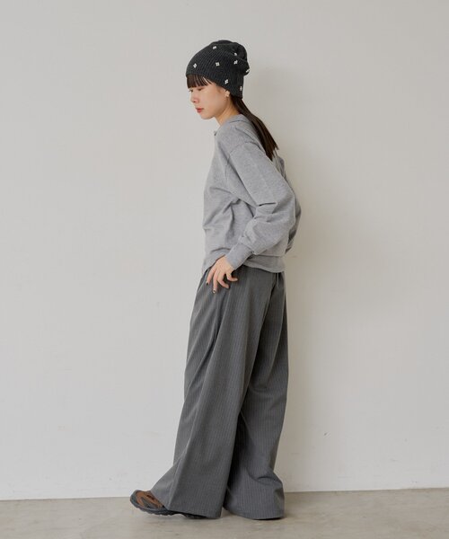 WHIMSIC（ウィムジック）の「【WHIMSIC】ファインニットシャツ（カーディガン/ボレロ・レディース・グレー/ブラウン/ネイビー・FREE）」の8枚目の写真