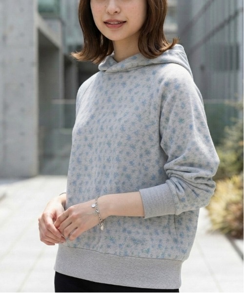 JEMORGAN(ジェーイーモーガン)の「【JEMORGAN / ジェーイーモーガン】ガーゼ裏毛花柄プルパーカー(パーカー・レディース・サックスブルー/ラベンダー/グレー系その他2/グレー系その他/パープル・FREE)」の14枚目の写真
