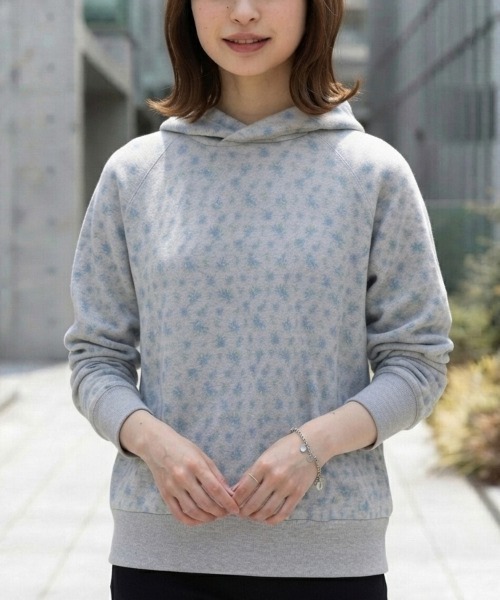 JEMORGAN(ジェーイーモーガン)の「【JEMORGAN / ジェーイーモーガン】ガーゼ裏毛花柄プルパーカー(パーカー・レディース・サックスブルー/ラベンダー/グレー系その他2/グレー系その他/パープル・FREE)」の15枚目の写真