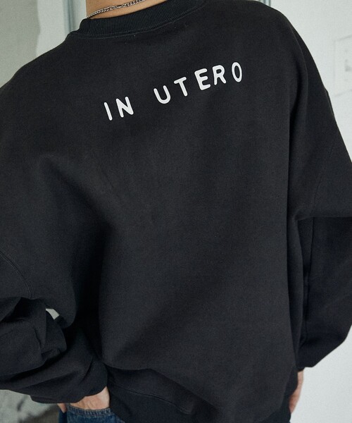 PUBLUX(パブリュクス)の「PUBLUX/パブリュクス 別注 NIRVANA IN U TERO SWEAT/ニルヴァーナプリントスウェット(限定展開)(スウェット・メンズ・チャコールグレー/ライトグレー・SMALL/MEDIUM/LARGE)」の15枚目の写真