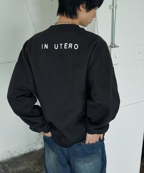 PUBLUX(パブリュクス)の「PUBLUX/パブリュクス 別注 NIRVANA IN U TERO SWEAT/ニルヴァーナプリントスウェット(限定展開)(スウェット・メンズ・チャコールグレー/ライトグレー・SMALL/MEDIUM/LARGE)」の17枚目の写真
