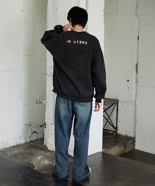 PUBLUX(パブリュクス)の「PUBLUX/パブリュクス 別注 NIRVANA IN U TERO SWEAT/ニルヴァーナプリントスウェット(限定展開)(スウェット・メンズ・チャコールグレー/ライトグレー・SMALL/MEDIUM/LARGE)」の20枚目の写真
