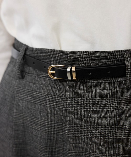 ROPE' PICNIC（ロペピクニック）の「14mmメッキコンビベルト（ベルト・レディース・ブラック/ブラウン系その他3・FREE）」の2枚目の写真