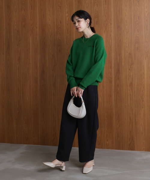 Bou Jeloud（ブージュルード）の「スウエットライク刺繍ニットプルオーバー（スウェット・レディース・グリーン/オフホワイト/グレー/イエロー・FREE）」の20枚目の写真