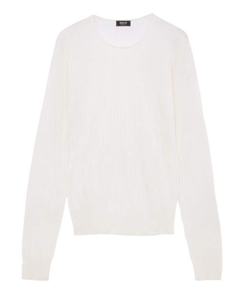 IRIS47(イリスフォーセブン)の「【IRIS 47】cashmere sheer knit tops/カシミア シアー ニット トップス(ニット/セーター・レディース・ブラック/ライトブルー/ホワイト・FREE)」の14枚目の写真