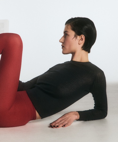 IRIS47(イリスフォーセブン)の「【IRIS 47】cashmere sheer knit tops/カシミア シアー ニット トップス(ニット/セーター・レディース・ブラック/ライトブルー/ホワイト・FREE)」の8枚目の写真