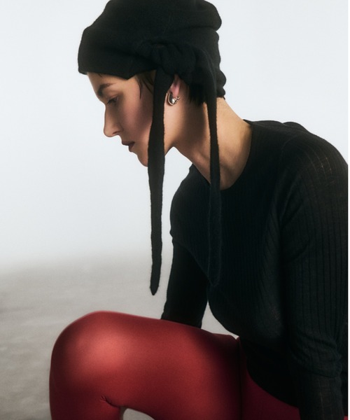 IRIS47(イリスフォーセブン)の「【IRIS 47】cashmere sheer knit tops/カシミア シアー ニット トップス(ニット/セーター・レディース・ブラック/ライトブルー/ホワイト・FREE)」の9枚目の写真