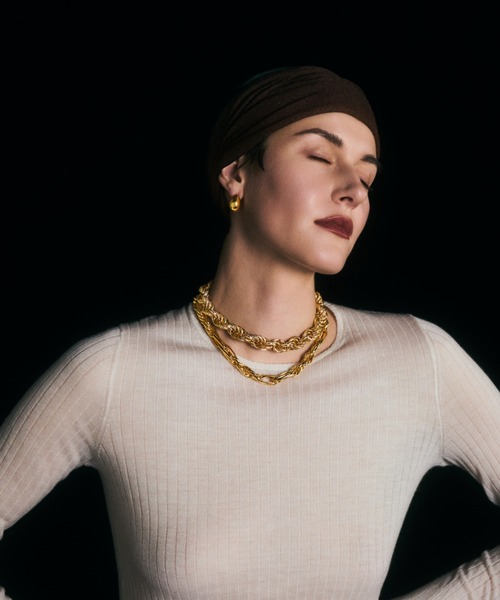 IRIS47(イリスフォーセブン)の「【IRIS 47】cashmere sheer knit tops/カシミア シアー ニット トップス(ニット/セーター・レディース・ブラック/ライトブルー/ホワイト・FREE)」の4枚目の写真