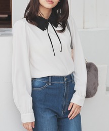 Honeys（ハニーズ）の「衿付トップス（Tシャツ/カットソー・レディース）」