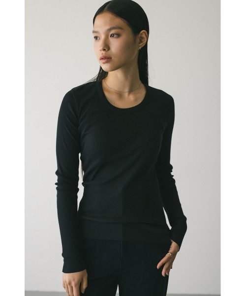 STYLEMIXER(スタイルミキサー)の「ラウンドネックロンT 秋服(Tシャツ/カットソー・レディース・ブラウン/アイボリー/ブラック・FREE)」の21枚目の写真