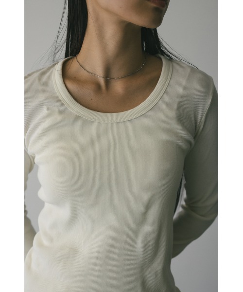 STYLEMIXER(スタイルミキサー)の「ラウンドネックロンT 秋服(Tシャツ/カットソー・レディース・ブラウン/アイボリー/ブラック・FREE)」の14枚目の写真