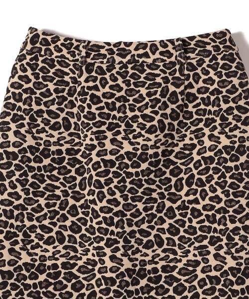 SHIPS Colors:〈手洗い可能〉レオパード ジャカード スカート