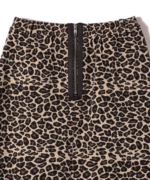 SHIPS Colors:〈手洗い可能〉レオパード ジャカード スカート