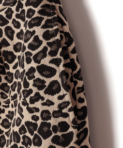 SHIPS Colors:〈手洗い可能〉レオパード ジャカード スカート