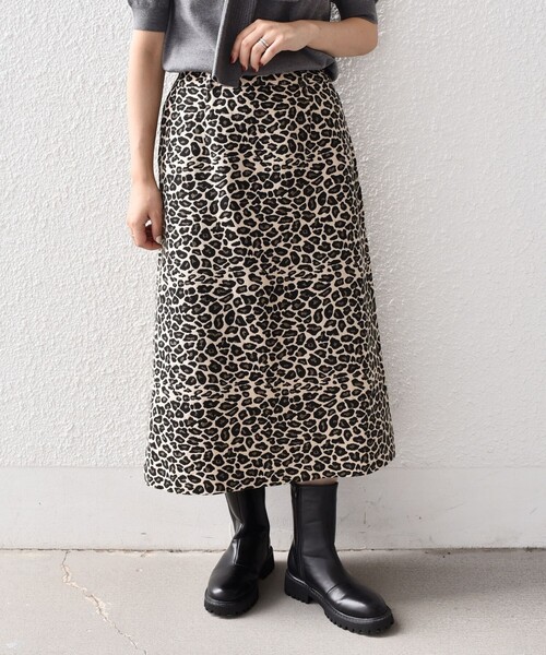 新品✨BLAMINK ふわふわシャギー レオパード スカート 定価10万 TICCA（ティッカ）の「【TICCA/ティッカ】レオパードシャギースカート
