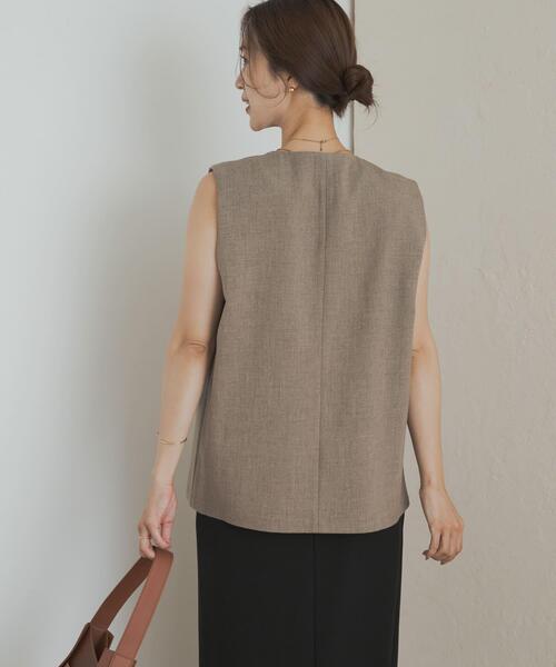 URBAN RESEARCH DOORS（アーバンリサーチドアーズ）の「ノーカラージレ（その他アウター・レディース・ブラック/ベージュ・MEDIUM）」の22枚目の写真