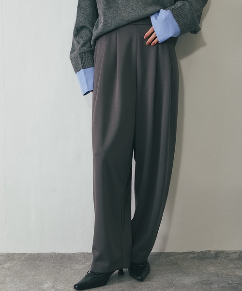 ANOTHER S(アナザーエス)の「セットアップ可ポンチカーブパンツ(その他パンツ・レディース・チャコールグレー/ブラック/アイボリー/ブラウン・M)」の4枚目の写真