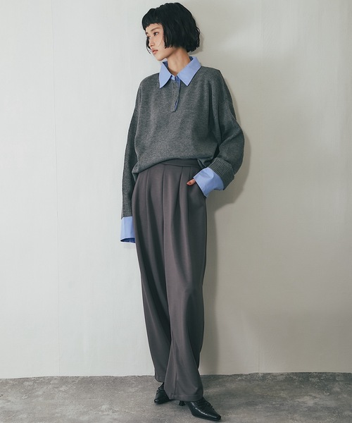 ANOTHER S(アナザーエス)の「セットアップ可ポンチカーブパンツ(その他パンツ・レディース・チャコールグレー/ブラック/アイボリー/ブラウン・M)」の21枚目の写真