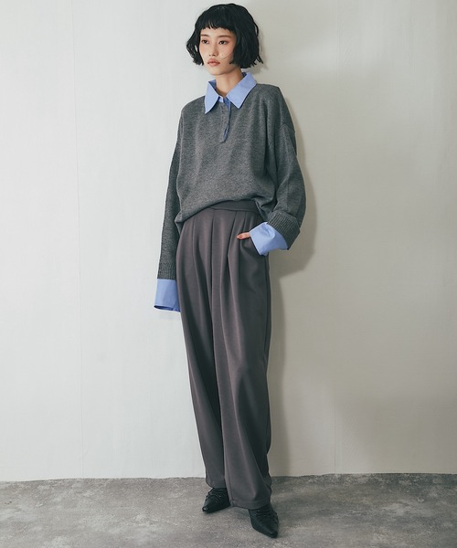ANOTHER S(アナザーエス)の「セットアップ可ポンチカーブパンツ(その他パンツ・レディース・チャコールグレー/ブラック/アイボリー/ブラウン・M)」の17枚目の写真