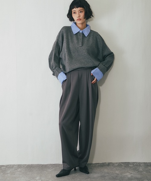 ANOTHER S(アナザーエス)の「セットアップ可ポンチカーブパンツ(その他パンツ・レディース・チャコールグレー/ブラック/アイボリー/ブラウン・M)」の10枚目の写真