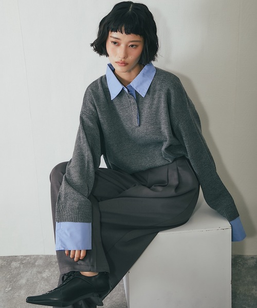 ANOTHER S(アナザーエス)の「セットアップ可ポンチカーブパンツ(その他パンツ・レディース・チャコールグレー/ブラック/アイボリー/ブラウン・M)」の12枚目の写真
