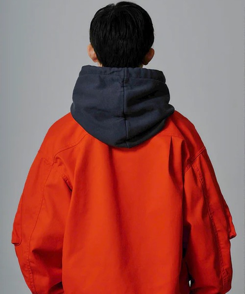 FACETASM(ファセッタズム)の「FACETASM/ファセッタズム×Dickies/ディッキーズ FLIGHT JACKET フライトジャケット(ブルゾン・メンズ・ネイビー/オレンジ/ベージュ・5/3/4)」の4枚目の写真