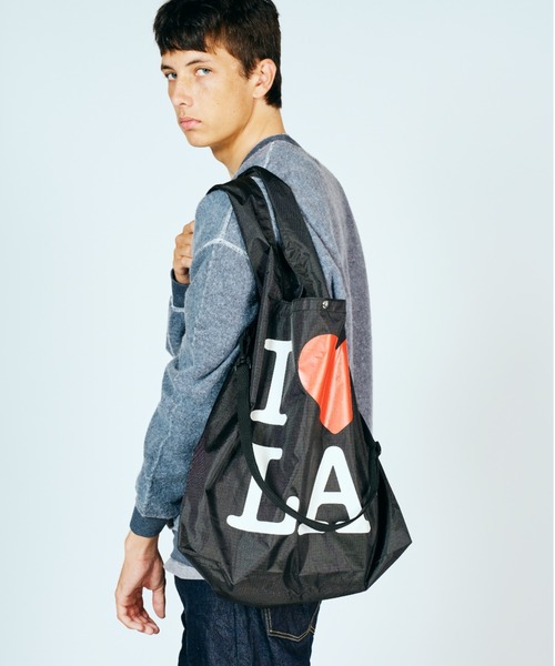 THRIFTY LOOK(スリフティールック)の「THRIFTY LOOK スリフティルック / "I LOVE LA"WATER PROOF TOTE(トートバッグ・メンズ・ブラック/ホワイト・ONE SIZE)」の17枚目の写真