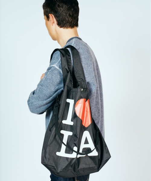 THRIFTY LOOK(スリフティールック)の「THRIFTY LOOK スリフティルック / "I LOVE LA"WATER PROOF TOTE(トートバッグ・メンズ・ブラック/ホワイト・ONE SIZE)」の18枚目の写真
