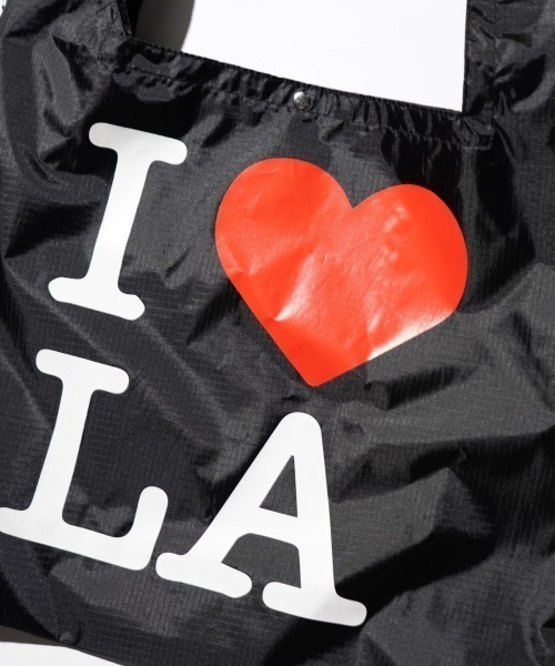 THRIFTY LOOK(スリフティールック)の「THRIFTY LOOK スリフティルック / "I LOVE LA"WATER PROOF TOTE(トートバッグ・メンズ・ブラック/ホワイト・ONE SIZE)」の4枚目の写真