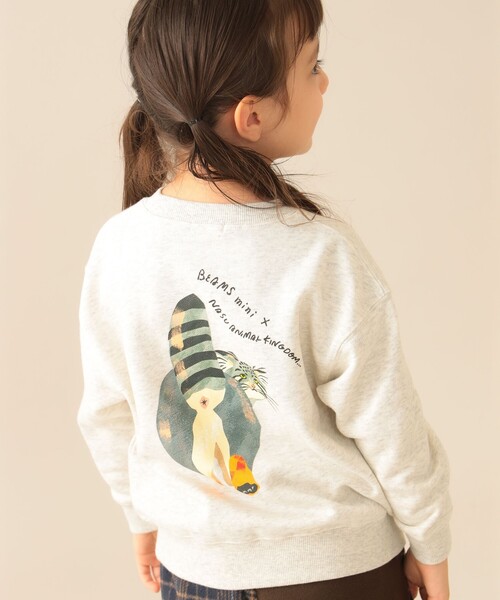 BEAMS mini(ビームスミニ)の「【COLLABORATION】那須どうぶつ王国 / アニマル HIP スウェット 2025FW(90~140cm)(スウェット・キッズ・ナチュラル/ネイビー/オレンジ系その他6・120/110/100/90/140/130)」の2枚目の写真