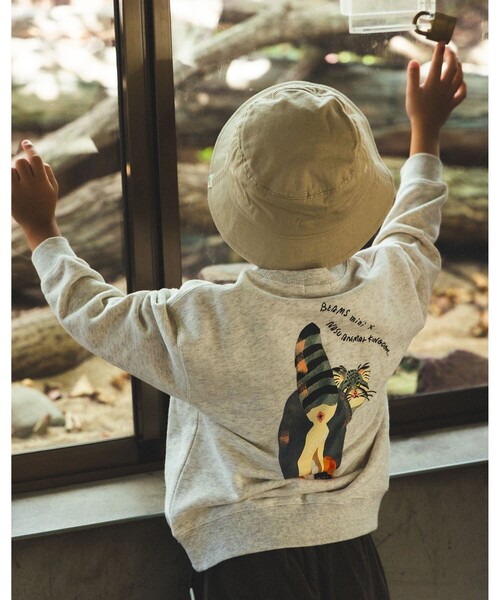 BEAMS mini(ビームスミニ)の「【COLLABORATION】那須どうぶつ王国 / アニマル HIP スウェット 2025FW(90~140cm)(スウェット・キッズ・ナチュラル/ネイビー/オレンジ系その他6・120/110/100/90/140/130)」の6枚目の写真