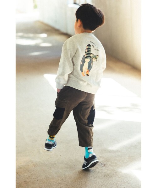 BEAMS mini(ビームスミニ)の「【COLLABORATION】那須どうぶつ王国 / アニマル HIP スウェット 2025FW(90~140cm)(スウェット・キッズ・ナチュラル/ネイビー/オレンジ系その他6・120/110/100/90/140/130)」の8枚目の写真