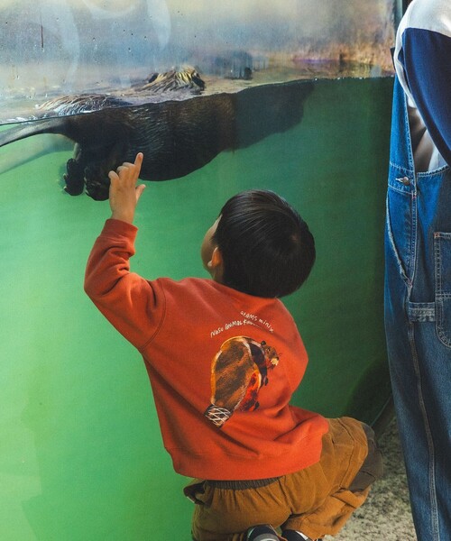 BEAMS mini(ビームスミニ)の「【COLLABORATION】那須どうぶつ王国 / アニマル HIP スウェット 2025FW(90~140cm)(スウェット・キッズ・ナチュラル/ネイビー/オレンジ系その他6・120/110/100/90/140/130)」の13枚目の写真