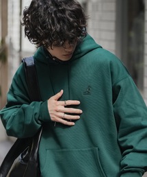 KANGOL（カンゴール）の「新色追加 KANGOL カンゴール 別注コラボオーバーサイズ裏起毛ロゴ刺繍プルパーカー（パーカー）」