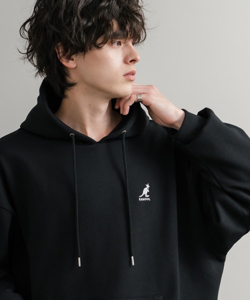 KANGOL(カンゴール)の「KANGOL カンゴール 別注コラボオーバーサイズ裏起毛ロゴ刺繍プルパーカー(パーカー・メンズ・ライトグレー/チャコール/グリーン/杢グレー/ブラック/ネイビー・XL/L/M)」の8枚目の写真