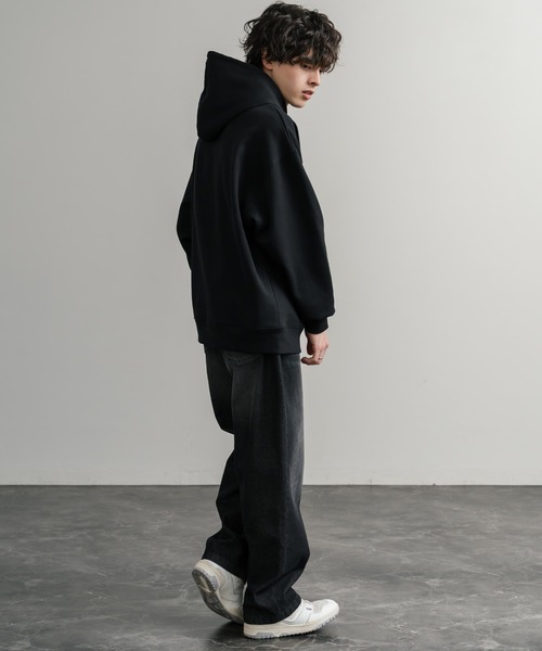 KANGOL(カンゴール)の「KANGOL カンゴール 別注コラボオーバーサイズ裏起毛ロゴ刺繍プルパーカー(パーカー・メンズ・ライトグレー/チャコール/グリーン/杢グレー/ブラック/ネイビー・XL/L/M)」の7枚目の写真