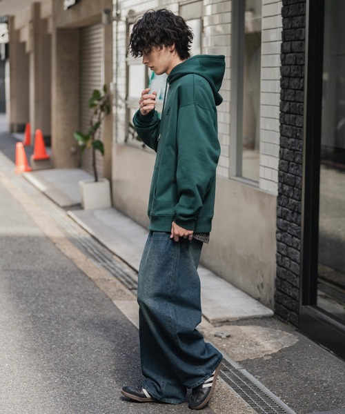 KANGOL(カンゴール)の「新色追加 KANGOL カンゴール 別注コラボオーバーサイズ裏起毛ロゴ刺繍プルパーカー(パーカー・メンズ・ライトグレー/チャコール/グリーン/杢グレー/ブラック/ネイビー/ワイン・XL/L/M)」の21枚目の写真