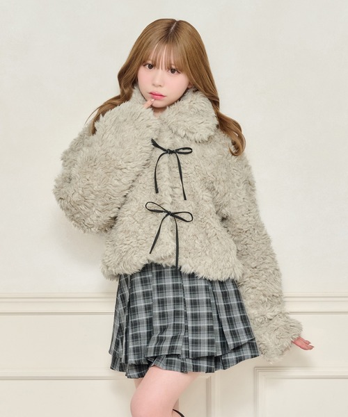 リボンシャギーブルゾン（ブルゾン）｜apres jour（アプレジュール）の